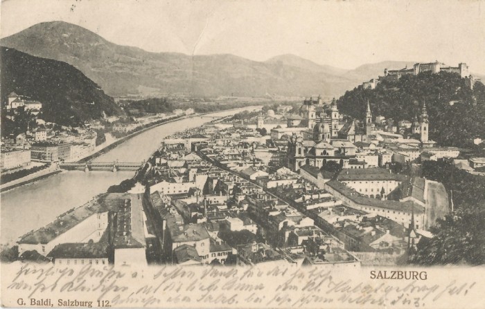*Austria, poduri (8), Salzburg, c.p.i., circulata, 1905