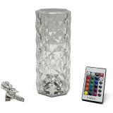 Lampa Ambientala LED Velixo&reg;, cu Telecomanda, Control prin Atingere, 16 Moduri Iluminare, Cristal Acrilic, pentru Decor, Masa, Birou, Cablu USB Inclus