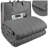 Patura ponderata Isomedix 8 kg 200x150 cm, gri, pentru relaxare