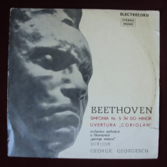 DISC VINIL - BEETHOVEN - SIMFONIA NR.5 + UVERURA CORIOLAN