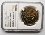 PROBA ALAMA PF65 ULTRA CAMEO . MEDALIE BNR 2004 . NATO.