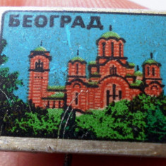 I.459 INSIGNA STICKPIN YUGOSLAVIA JUGOSLAVIA BEOGRAD BELGRAD L20mm ac oxidat