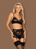 Set sexy Peonesia Obsessive, Negru, S/M