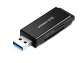 CARD READER extern Ugreen, &amp;quot;CM104&amp;quot; interfata USB 3.0, citeste/scrie: SD, microSD viteza pana la 480Mbps, suporta carduri maxim 2 TB, plastic