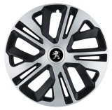 Set 4 Capace Roti 14 Inchi (R14) Raven Gri-Negru, Compatibile Cu Peugeot