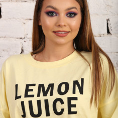 Hanorac galben Lemon Juice Bershka