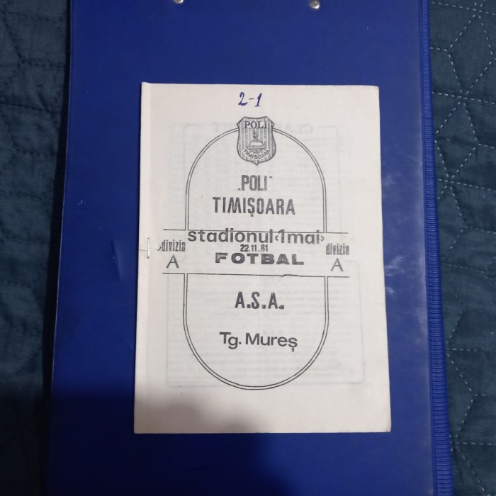 Program Poli Timisoara - ASA TG. Mures