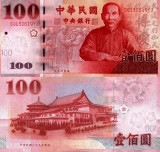 TAIWAN █ bancnota █ 100 Dollars Yuan █ 2001 █ P-1991 █ UNC █ necirculata