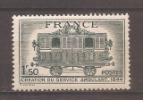 Franta 1944 - A 100-a aniversare a Postului Feroviar, MNH