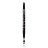 Anastasia Beverly Hills MicroStroke Brow Pen creion pentru sprancene cu pensula culoare Medium Brown 0.5 ml