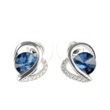 Cercei argintii design inima