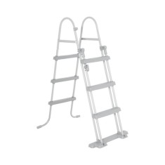 Scară Piscină 107cm, 2&times;3 Trepte &ndash; Inox