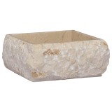vidaXL Chiuvetă, crem, 30x30x13 cm, marmură
