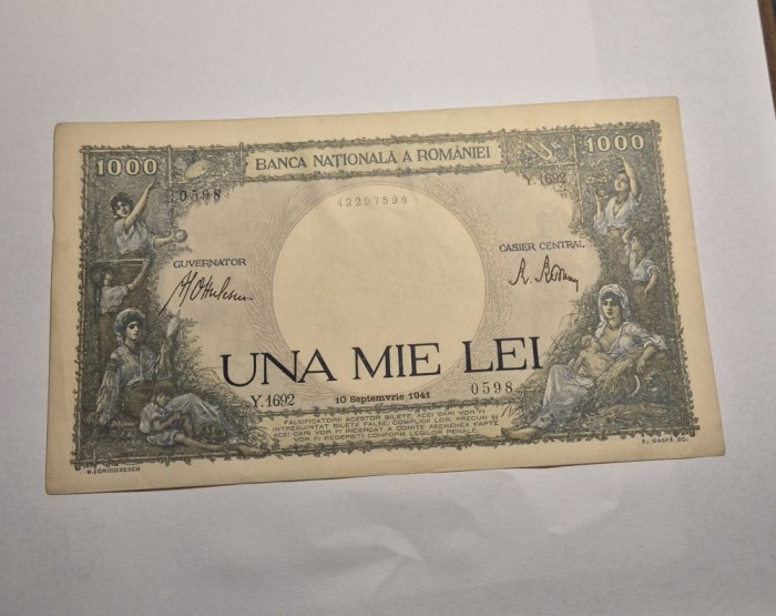 1000 lei 1941 XF ++
