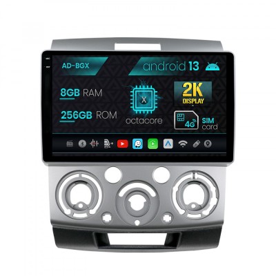 Navigatie Ford Ranger Mazda BT50 (2007-2012), Android 13, X-Octacore 8GB RAM + 256GB ROM, 9.5 Inch - AD-BGX9008+AD-BGRKIT136 foto