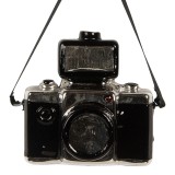 Cumpara ieftin Set 6 ornamente brad Aparat Foto sticla argintie neagra 9x5x9 cm