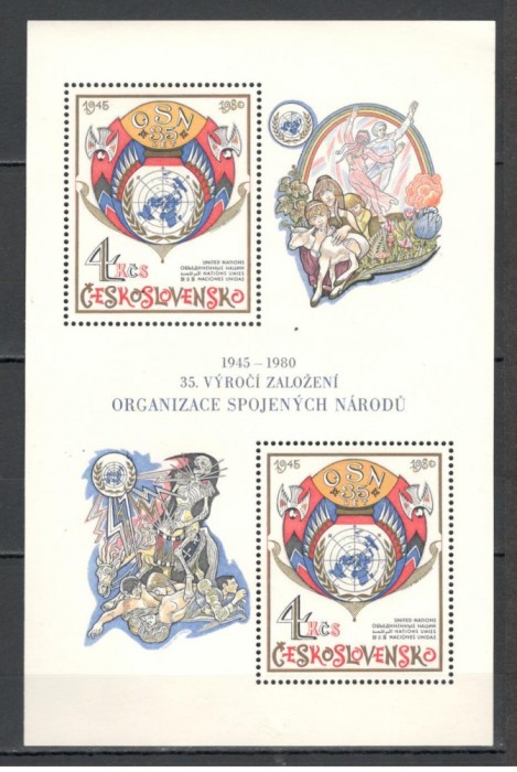 Cehoslovacia.1980 35 ani ONU-Bl. XC.542