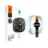 Cumpara ieftin Folie Protectie Spigen GlastR EZ FIT pentru Samsung Galaxy Watch Ultra2, Sticla Securizata, Set 2 bucati AGL11758