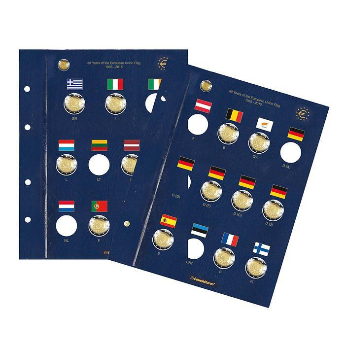 Folii VISTA pt 23 monede comemorative de 2 EURO &bdquo;30 de ani ai drapelului EU&rdquo;