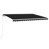 Cumpara ieftin Copertina manuala cu LED solar 4,5 x 3 m Antracit
