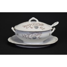 Recipient pentru mustar portelan Reclama magazin Fratii Hirschensohn Jassy Iasi