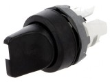 Comutator Rotativ 22mm Negru 3 Puncte