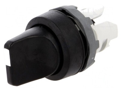 Comutator Rotativ 22mm Negru 3 Puncte foto