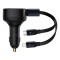 Incarcator Auto Fast Charging, 30W + Cablu Lightning, Type-C, 75cm - Baseus Enjoyment (CGTX000001) - Black