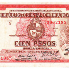 Uruguay 100 Pesos 1939 P-39c Seria 13862195