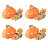 Gossi chingi fixare cu clichet, 4 buc, 0,4 tone 6 mx25 mm, portocaliu