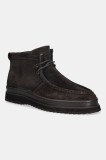 Gant botine de piele &icirc;ntoarsă Blistown culoarea maro, 31643078