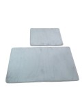 Set 2 Covorase de Baie Plush Gri Deschis, Chilai Home