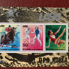 coreea de nord - Timbre sport, jocurile olimpice 1984, nestampilate MNH