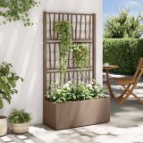 vidaXL Ghiveci de grădină cu trellis Maro 80 x 36 x 140 cm PP 42036844