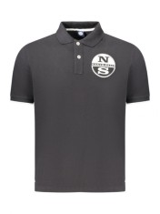 North Sails Tricou polo barbati, cu imprimeu cu logo, Regular fit, Negru foto