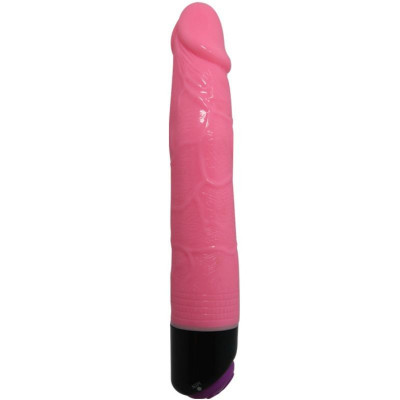 Vibrator Realist Multispeed Colorful Sex, TPR, Roz, 23.3 cm foto