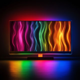 Șir de lumină Smart TV - USB - 30 LED-uri RGB - 3 m - Bluetooth, Globiz