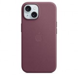 Husa de protectie FineWoven Case with MagSafe pentru iPhone 15, Mulberry, Apple