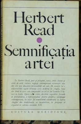 Herbert Read - Semnificatia artei foto