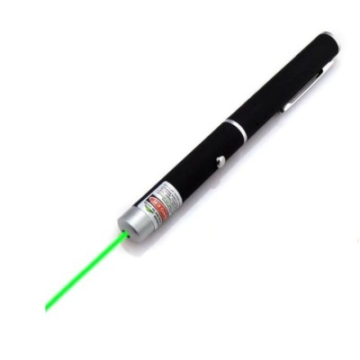 Laser pointer cu unda verde, putere mare, tip stilou - Negru foto
