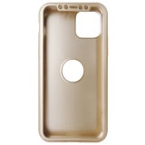 Husa Full Cover 360&deg; (fata + spate + folie sticla) aurie pentru Apple iPhone 11 Pro