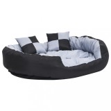 Cumpara ieftin Perna reversibila lavabila pt caini gri si negru, 110x80x23 cm