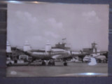 AVION PE AEROPORTUL DIN DUSSELDORF - GERMANIA -1954 - CIRCULATA, TIMBRATA -, Fotografie
