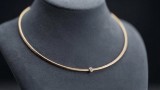 Cumpara ieftin Colier Choker din Argint 925 Tubogas Solitaire , Rafinament Italian E i Eleganta Minimalista