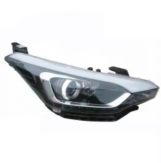 Far Hyundai I20, 10.2014-2020, montare fata, dreapta, cu lumini de zi tip LED; H7+HB3+LED+PY21W; electric; cu motor; cu becuri; halogen; cu lumina vi foto