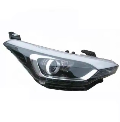 Far Hyundai I20, 10.2014-2020, montare fata, dreapta, cu lumini de zi tip LED; H7+HB3+LED+PY21W; electric; cu motor; cu becuri; halogen; cu lumina vi foto