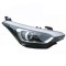 Far Hyundai I20, 10.2014-2020, montare fata, dreapta, cu lumini de zi tip LED; H7+HB3+LED+PY21W; electric; cu motor; cu becuri; halogen; cu lumina vi