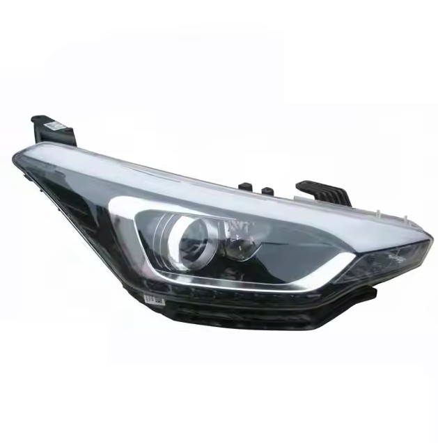 Far Hyundai I20, 10.2014-2020, montare fata, dreapta, cu lumini de zi tip LED; H7+HB3+LED+PY21W; electric; cu motor; cu becuri; halogen; cu lumina vi