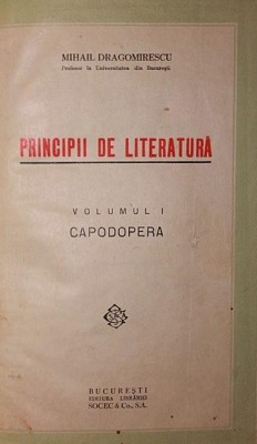PRINCIPII DE LITERATURA foto