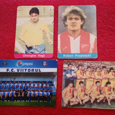 Lot 4 calendare (buzunar) fotbal - Romania,Hagi, Viitorul,Prosinecki